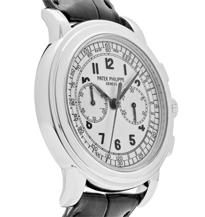 Patek Philippe Complications 5070g-001 Annual Calendar Chronograph White Gold Silver Dial 2005