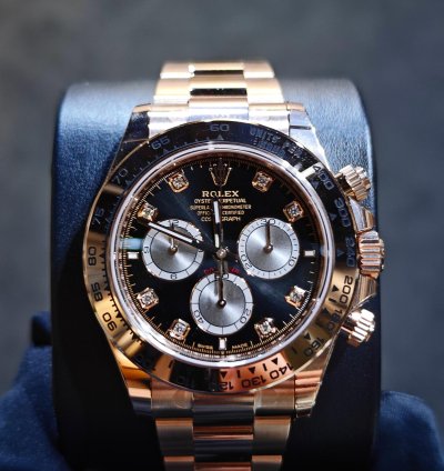 Rolex Daytona Basel One 126505ln Black Dial Diamond Rose Gold 40mm