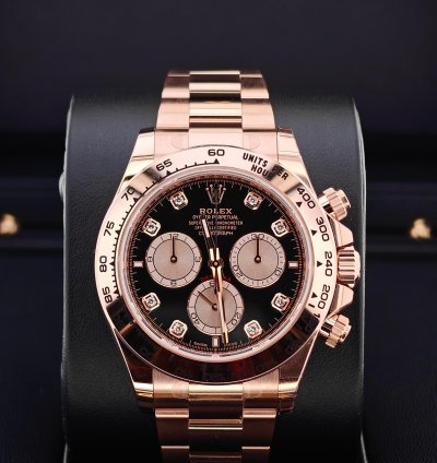 Rolex Daytona Basel One 126505ln Black Dial Diamond Rose Gold 40mm