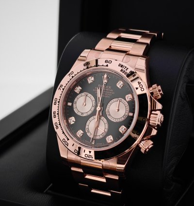 Rolex Daytona Basel One 126505ln Black Dial Diamond Rose Gold 40mm