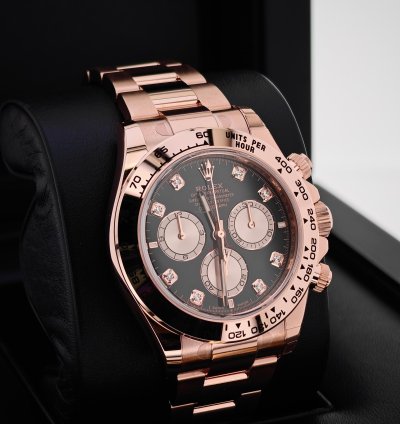 Rolex Daytona Basel One 126505ln Black Dial Diamond Rose Gold 40mm