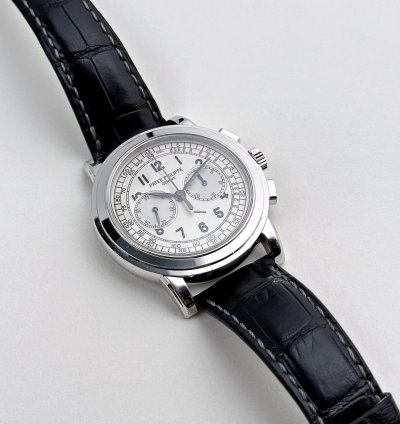 Patek Philippe Complications 5070g-001 Annual Calendar Chronograph White Gold Silver Dial 2007