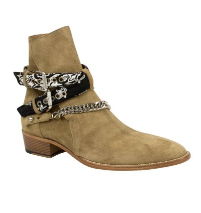 Tan Bandana Buckle Boots Size 12 45