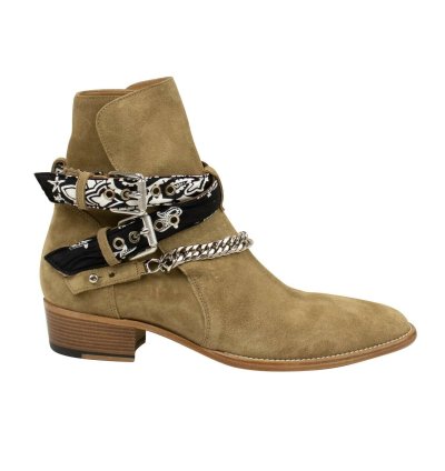 Tan Bandana Buckle Boots Size 12 45