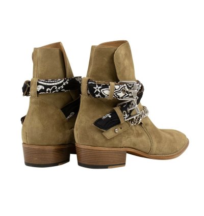 Tan Bandana Buckle Boots Size 12 45