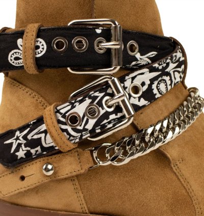 Tan Bandana Buckle Boots Size 13 46