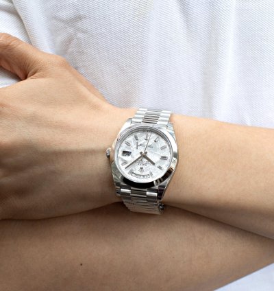 Rolex Day-date 40 228206 Platinum Meteorite Diamond Dial
