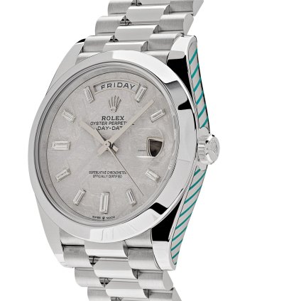 Rolex Day-date 40 228206 Platinum Meteorite Diamond Dial