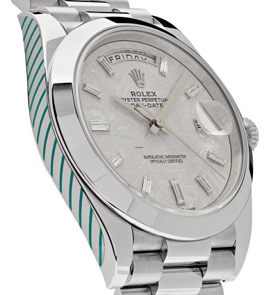Rolex Day-date 40 228206 Platinum Meteorite Diamond Dial
