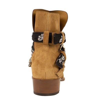 Tan Bandana Buckle Boots Size 9 42