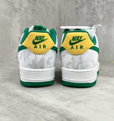 Nike Air Force 1 Low White Dark Green Yellow