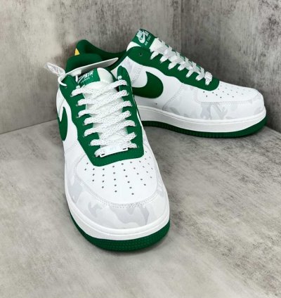 Nike Air Force 1 Low White Dark Green Yellow