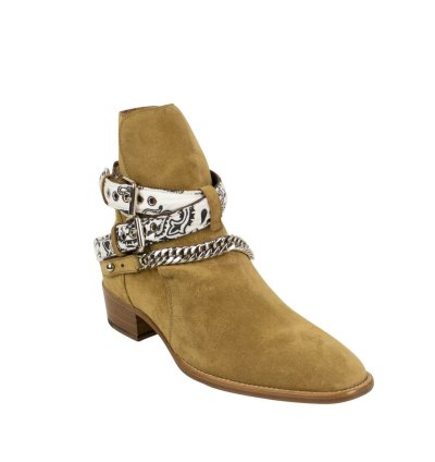 Tan Suede Bandana Buckle Boot Size 43 5