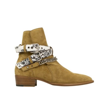 Tan Suede Bandana Buckle Boot Size 43 5