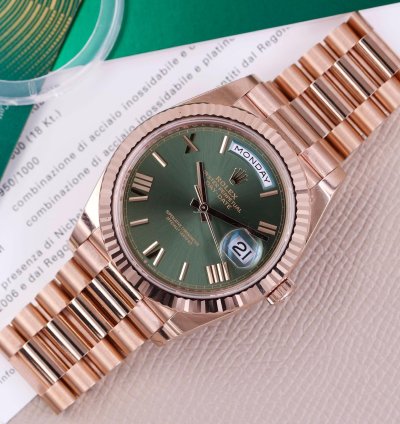 Rolex Day-date 40 228235 - Olive Green Dial - New 2023