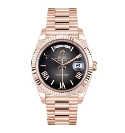 Rolex Day-date 40 228235 18k Rose Gold Black Ombre Roman Dial 40 Mm