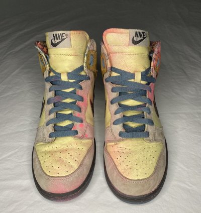 Size 9 5 - Nike Dunk Premium High Yellow - Paint Damage