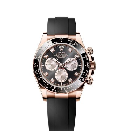 Rolex Daytona Basel One 126515ln Black Dial With Diamond Rose Gold Daytona 40mm