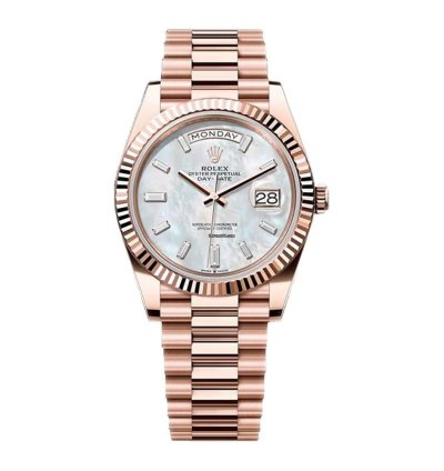 Rolex Day-date 40 228235 18k Rose Gold Mop Diamond Dial 40 Mm