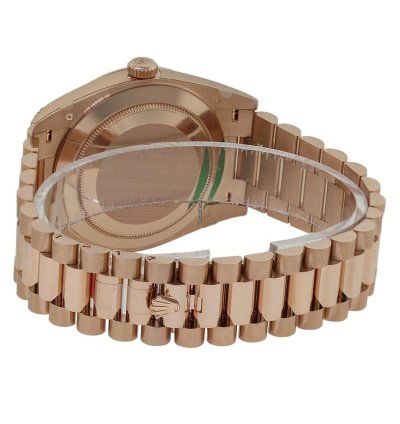 Rolex Day-date 40 228235 18k Rose Gold Olive Green Roman Dial 40 Mm