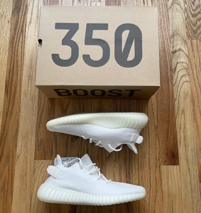 Ds Adidas Yeezy Boost 350 V2 Cream Triple Core White Sz 9 5