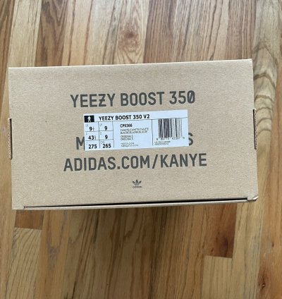 Ds Adidas Yeezy Boost 350 V2 Cream Triple Core White Sz 9 5