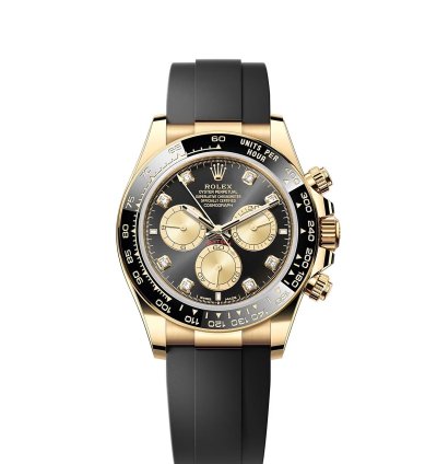 Rolex Daytona Basel One 126518ln Black Dial With Diamond Yellow Gold Daytona 40mm