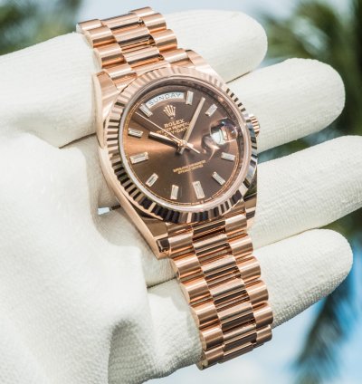 Rolex Day-date 40 228235 40mm Chocolate Baguette