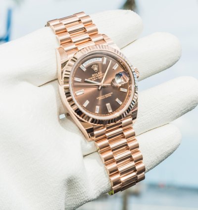 Rolex Day-date 40 228235 40mm Chocolate Baguette