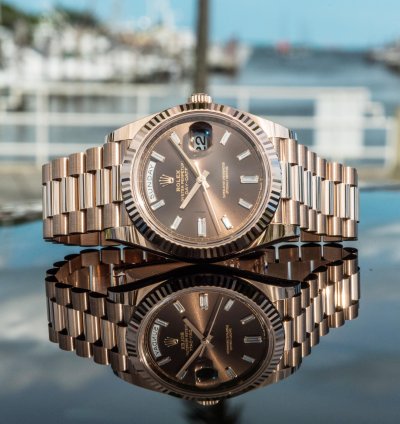 Rolex Day-date 40 228235 40mm Chocolate Baguette