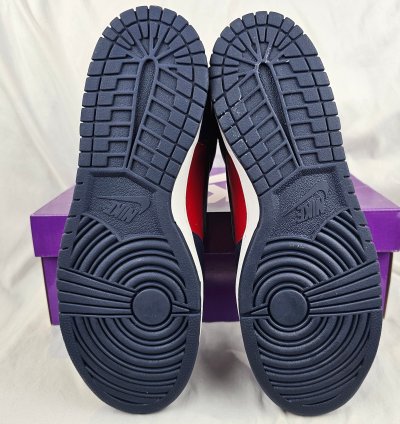 Supreme Nike Sb Dunk High By Any Means Navy Red Men