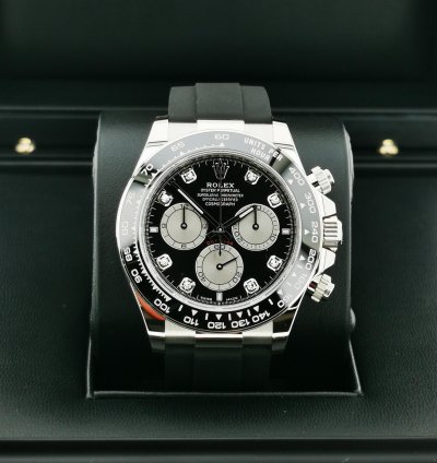 Rolex Daytona Basel One 126519 126519g Black With Diamond White Gold 40mm