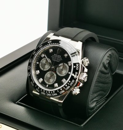 Rolex Daytona Basel One 126519 126519g Black With Diamond White Gold 40mm