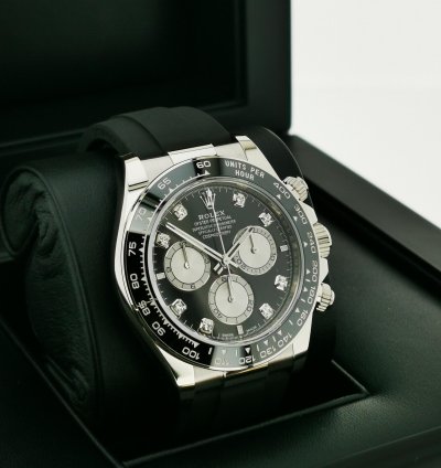 Rolex Daytona Basel One 126519 126519g Black With Diamond White Gold 40mm