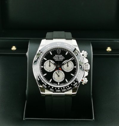 Rolex Daytona Basel One 126519 Black White Gold 40mm Oyster Rubber Strap