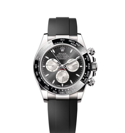 Rolex Daytona Basel One 126519 Black White Gold 40mm Oyster Rubber Strap