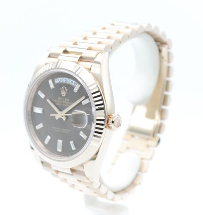 Rolex Day-date 40 228235 Choco Baguette Dial Unworn
