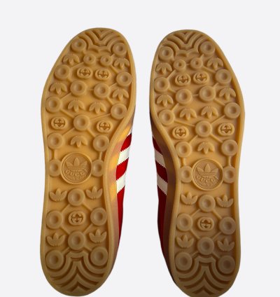 Gucci Adidas Red White Gazelle Sneakers