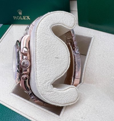 Rolex Daytona Black And Sundust Diamond-set Dial Rose Gold
