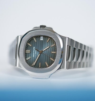 Patek Philippe Full Set Serviced Unpolished Cheapest Worldwide Nautilus 5800 1a Blue Dial