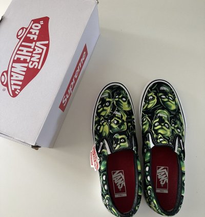 Vans Slip-on Supreme Skull Pile Green