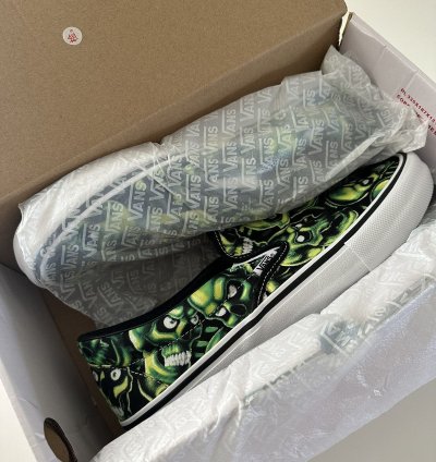 Vans Slip-on Supreme Skull Pile Green