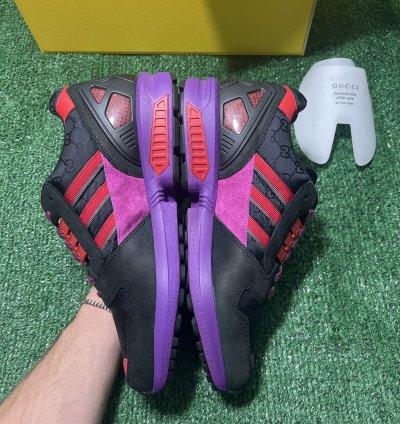 Gucci Adidas Zx 8000 Torsion Black Gg Monogram Size 8