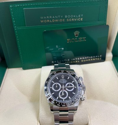 Rolex Daytona Black Cerachrom Bezel Black Index Dial Oyster Bracelet 126500ln