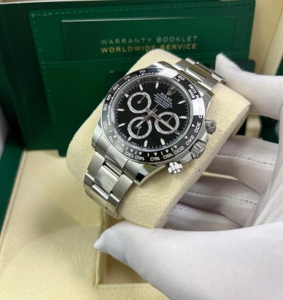 Rolex Daytona Black Cerachrom Bezel Black Index Dial Oyster Bracelet 126500ln