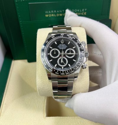 Rolex Daytona Black Cerachrom Bezel Black Index Dial Oyster Bracelet 126500ln