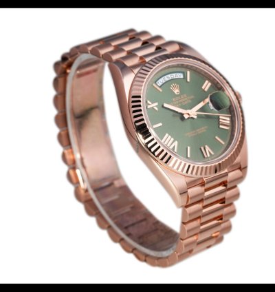 Rolex Day-date 40 228235 Olive Green 60th Anniversary Day-date 40 President Rose Gold Full Set