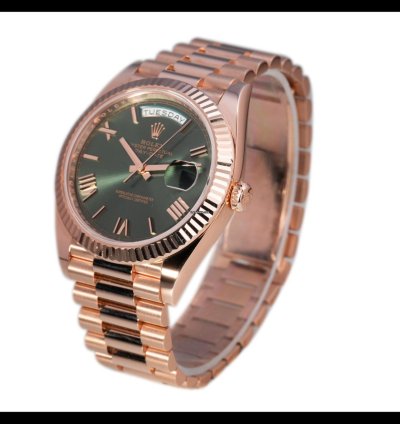 Rolex Day-date 40 228235 Olive Green 60th Anniversary Day-date 40 President Rose Gold Full Set