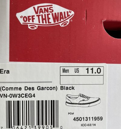 Vans Supreme Era Black Pinstripe Comme Des Gar On Shirt Cdg
