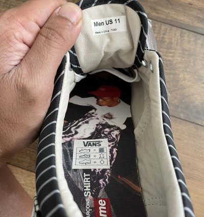 Vans Supreme Era Black Pinstripe Comme Des Gar On Shirt Cdg